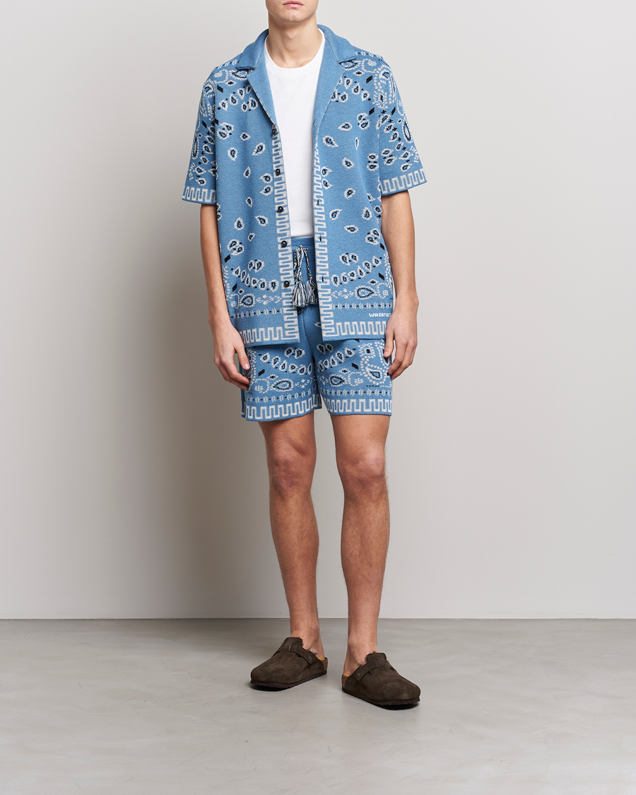 Uomini | Camicie | Alanui | Bandana Print Camp Shirt Light Blue
