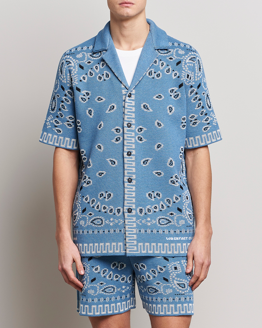 Uomini | Camicie | Alanui | Bandana Print Camp Shirt Light Blue