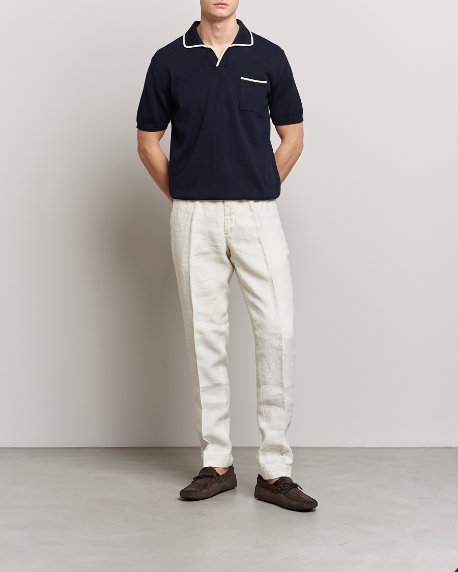 Uomini | Polo | Altea | Short Sleeve Riviera Polo Navy