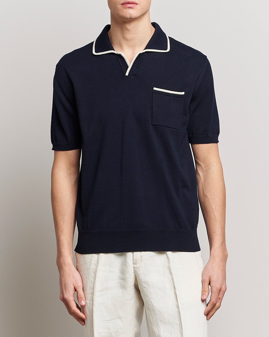 Uomini | Polo | Altea | Short Sleeve Riviera Polo Navy