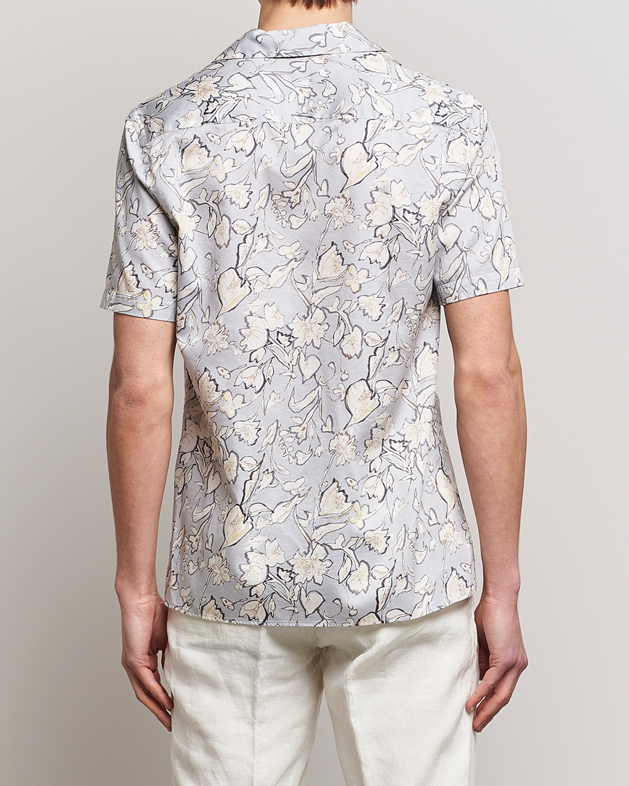 Uomini | Camicie | Altea | Printed Bowling Shirt Light Grey