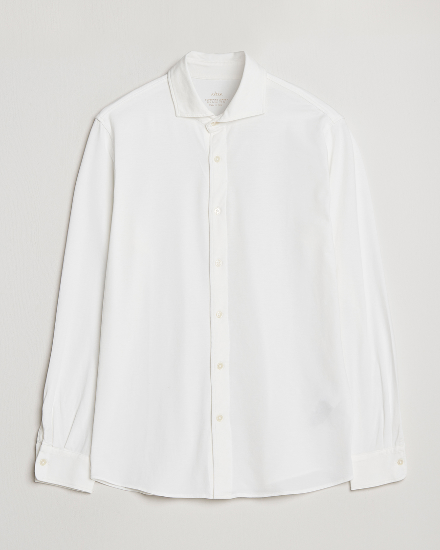 Uomini | Camicie | Altea | Jersey Stretch Shirt White