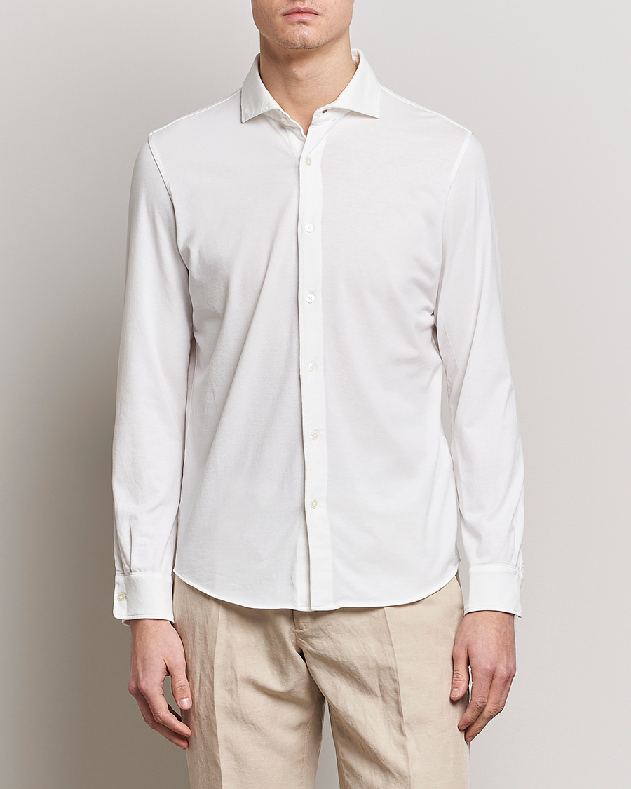 Uomini | Camicie | Altea | Jersey Stretch Shirt White