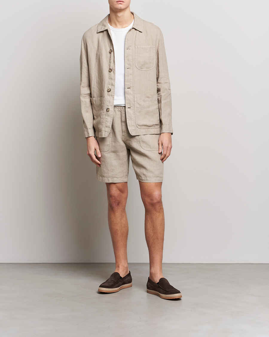 Uomini | Pantaloncini | Altea | Linen Shorts Beige