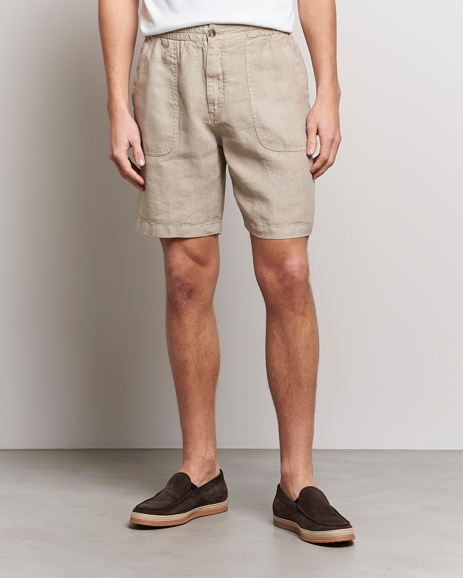 Uomini | Pantaloncini | Altea | Linen Shorts Beige