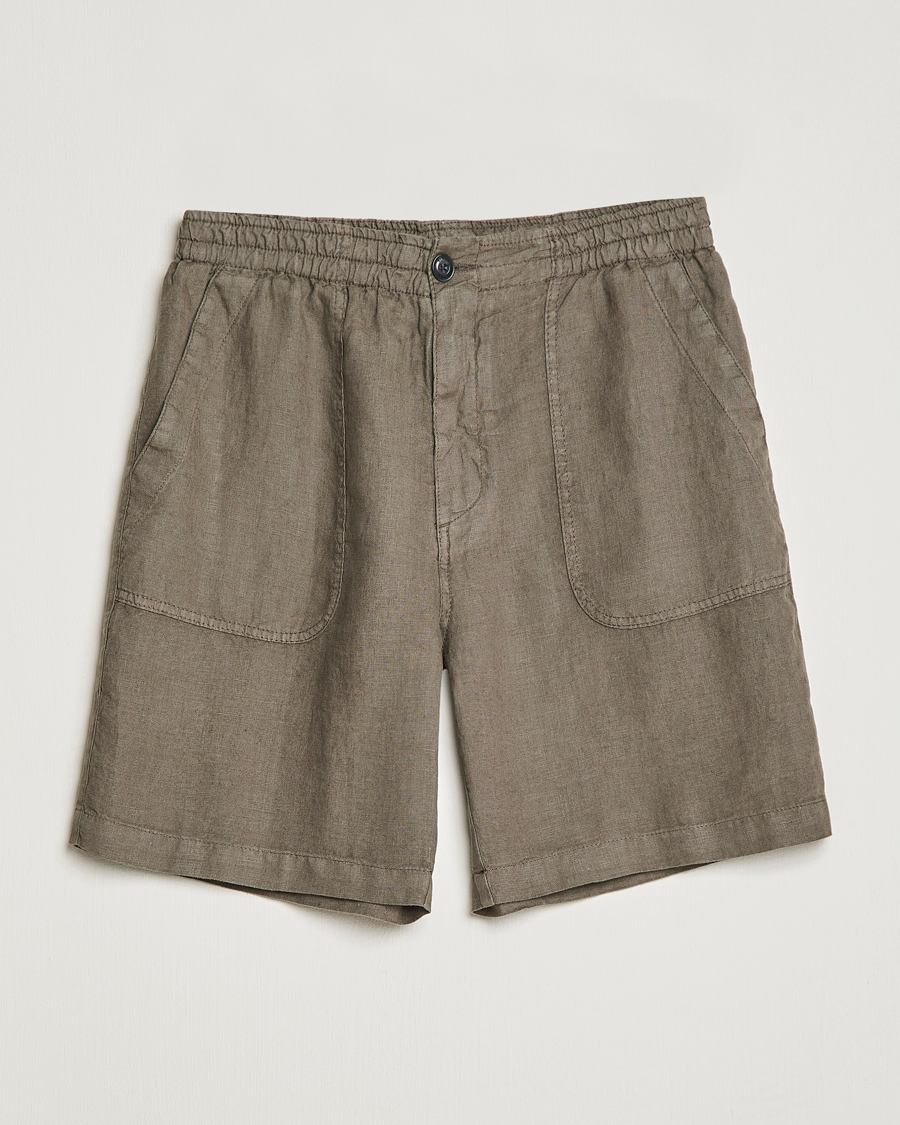 Uomini | Pantaloncini | Altea | Linen Shorts Olive