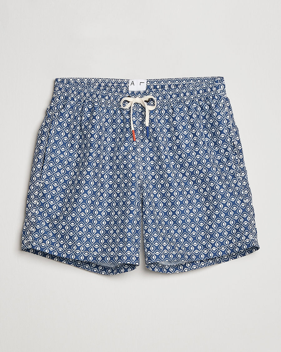 Uomini | Costumi da bagno | Altea | Printed Swim Trunks Navy