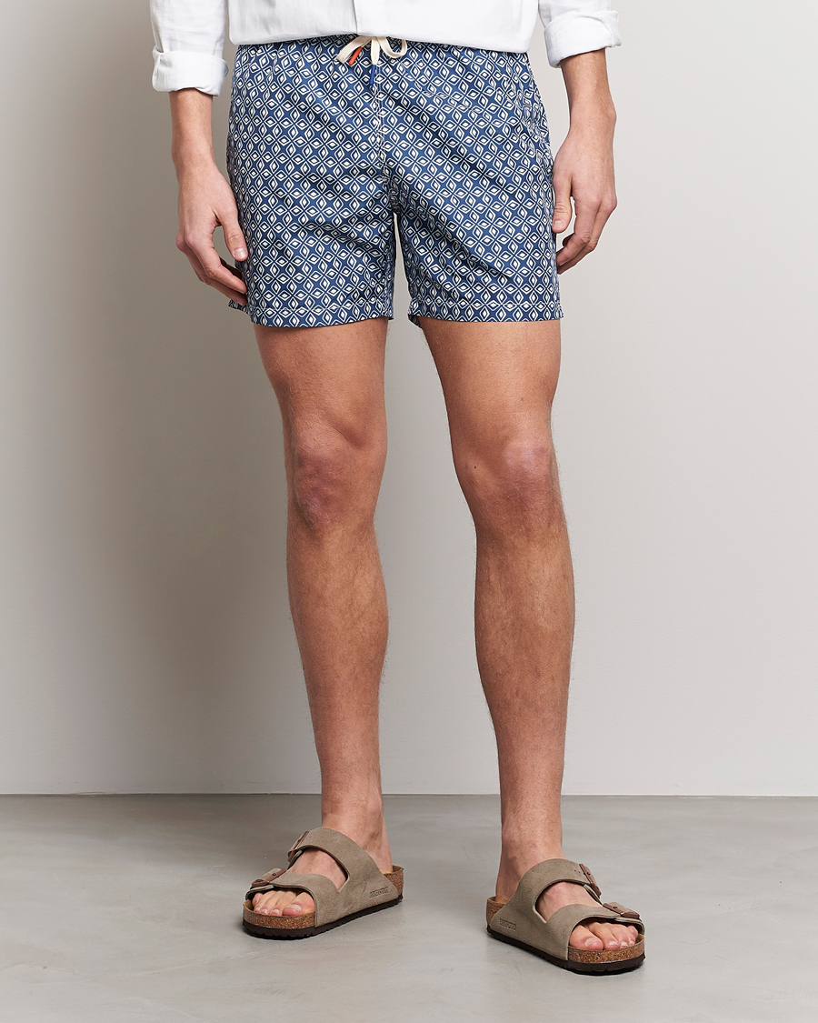 Uomini | Costumi da bagno | Altea | Printed Swim Trunks Navy