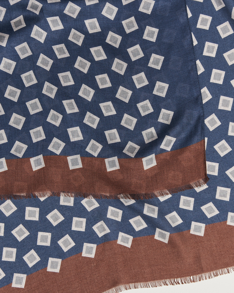 Uomini | Altea Printed Scarf Navy/Grey | Altea | Printed Scarf Navy/Grey