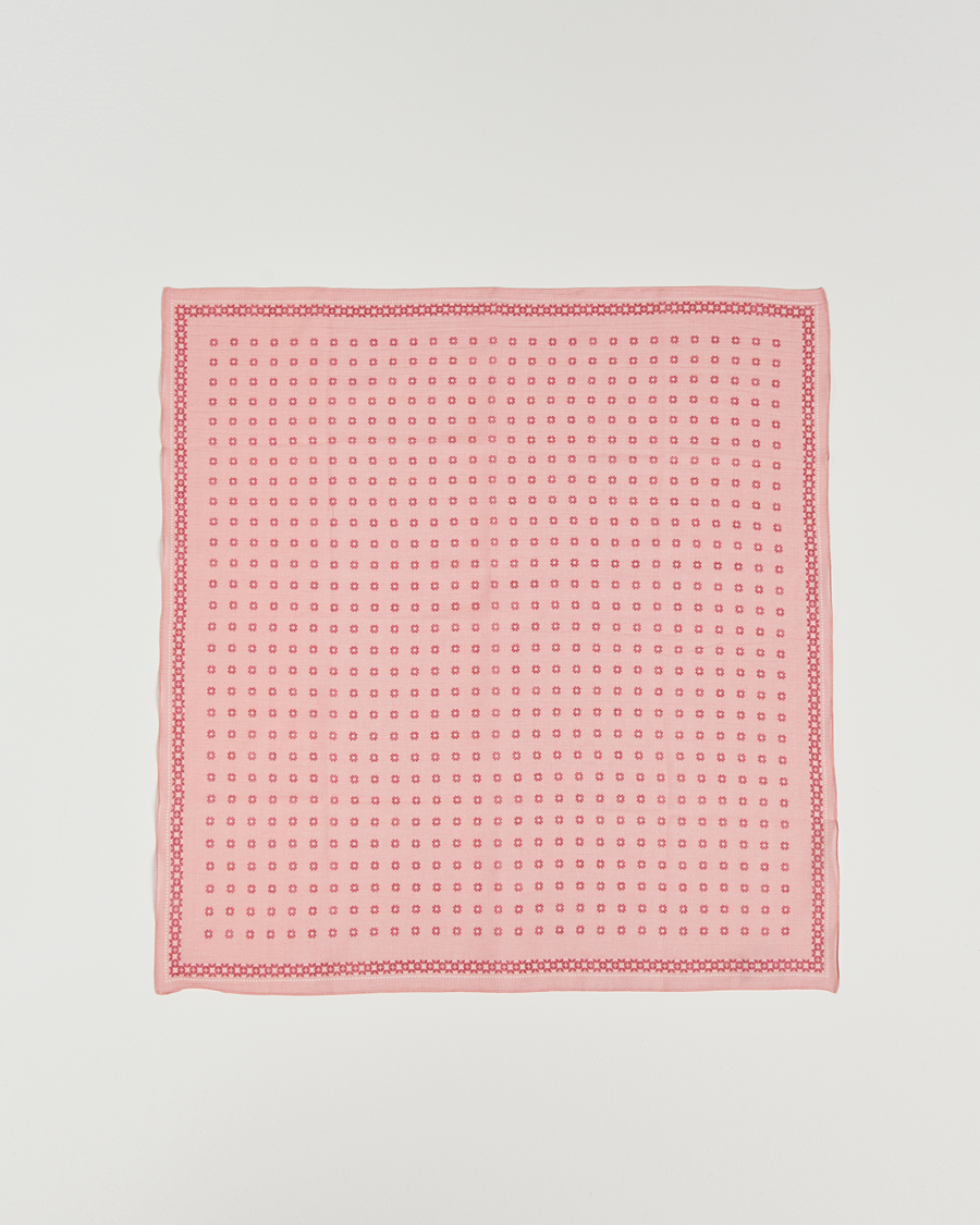 Uomini | Amanda Christensen Cotton Voilé Printed Flower Bandana Red | Amanda Christensen | Cotton Voilé Printed Flower Bandana Red