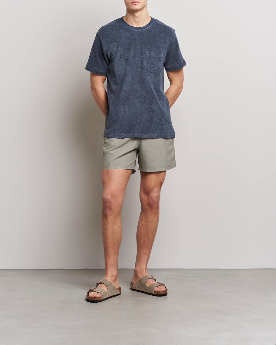 Uomini | T-shirt | Bread & Boxers | Terry Crew Neck T-Shirt Smoky Blue