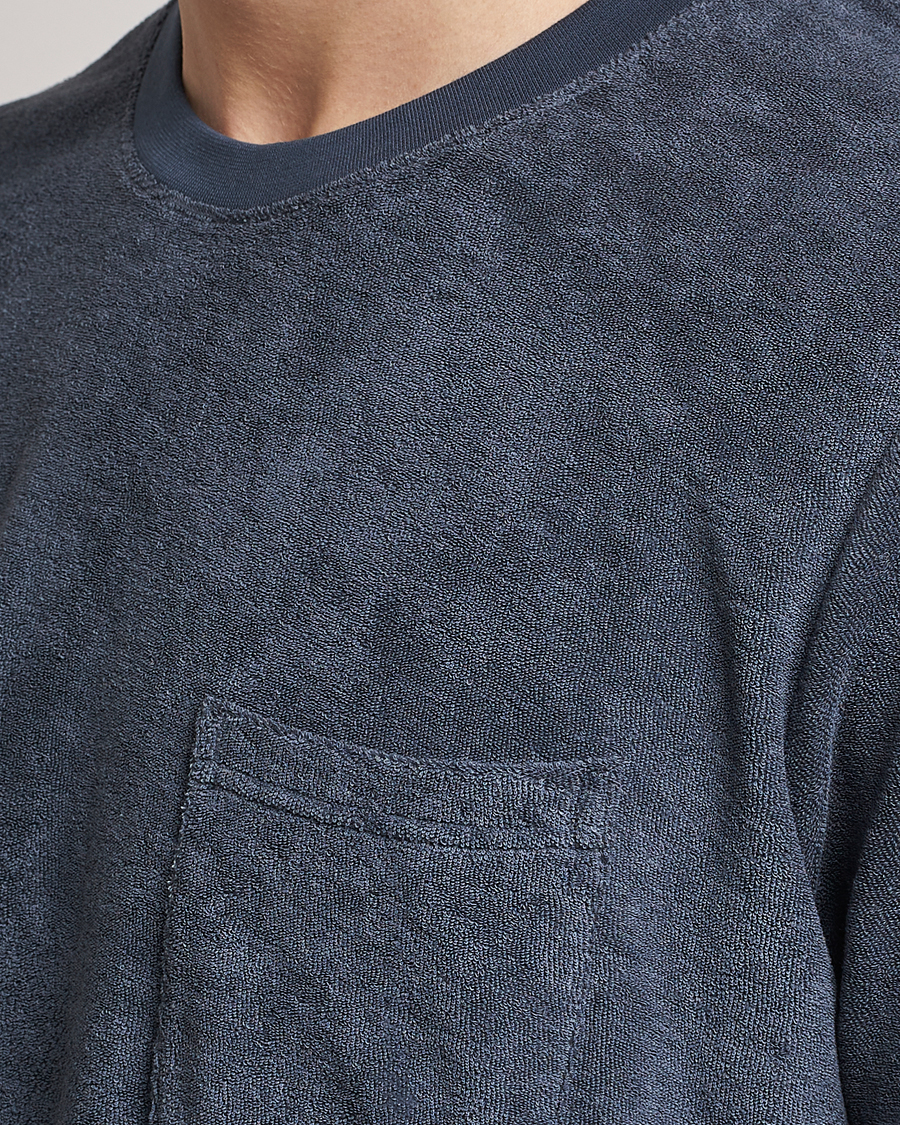 Uomini | T-shirt | Bread & Boxers | Terry Crew Neck T-Shirt Smoky Blue