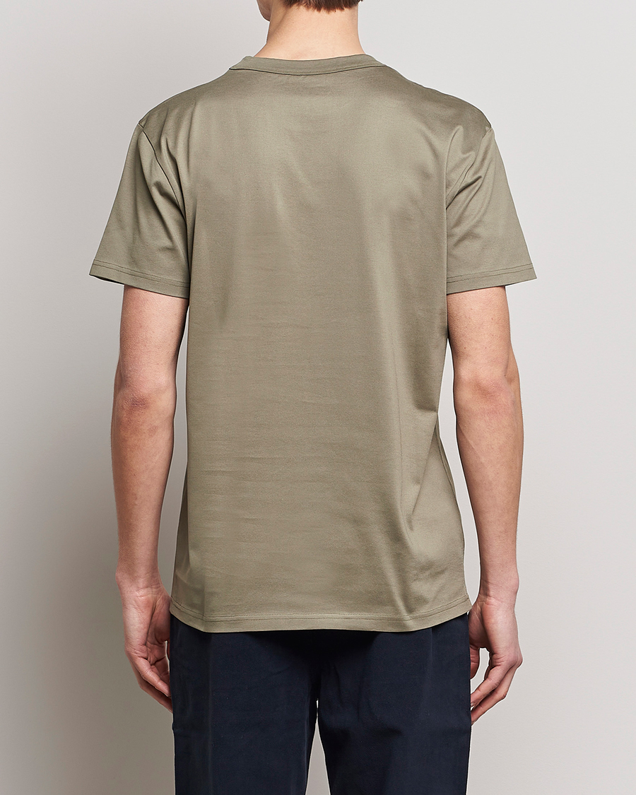 Uomini | T-shirt | Bread & Boxers | Heavy Pima Cotton Crew Neck T-Shirt Sage Green