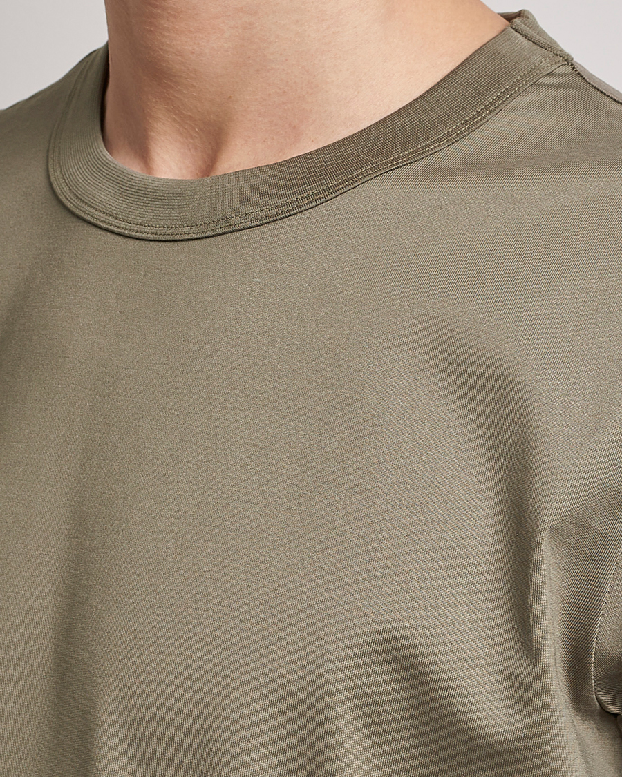 Uomini | T-shirt | Bread & Boxers | Heavy Pima Cotton Crew Neck T-Shirt Sage Green
