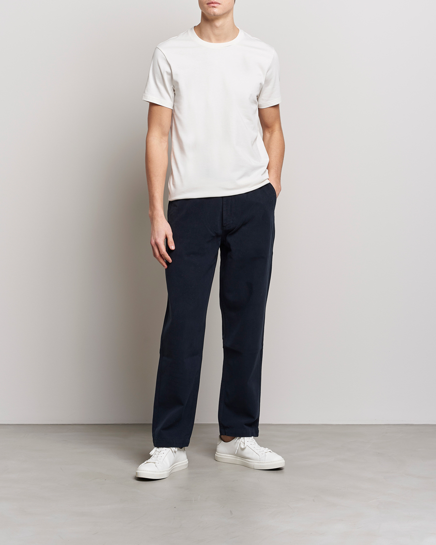 Uomini | T-shirt | Bread & Boxers | Heavy Cotton Crew Neck Tee Ivory