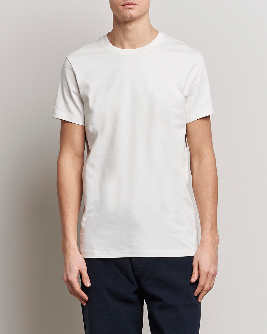 Uomini | T-shirt | Bread & Boxers | Heavy Cotton Crew Neck Tee Ivory