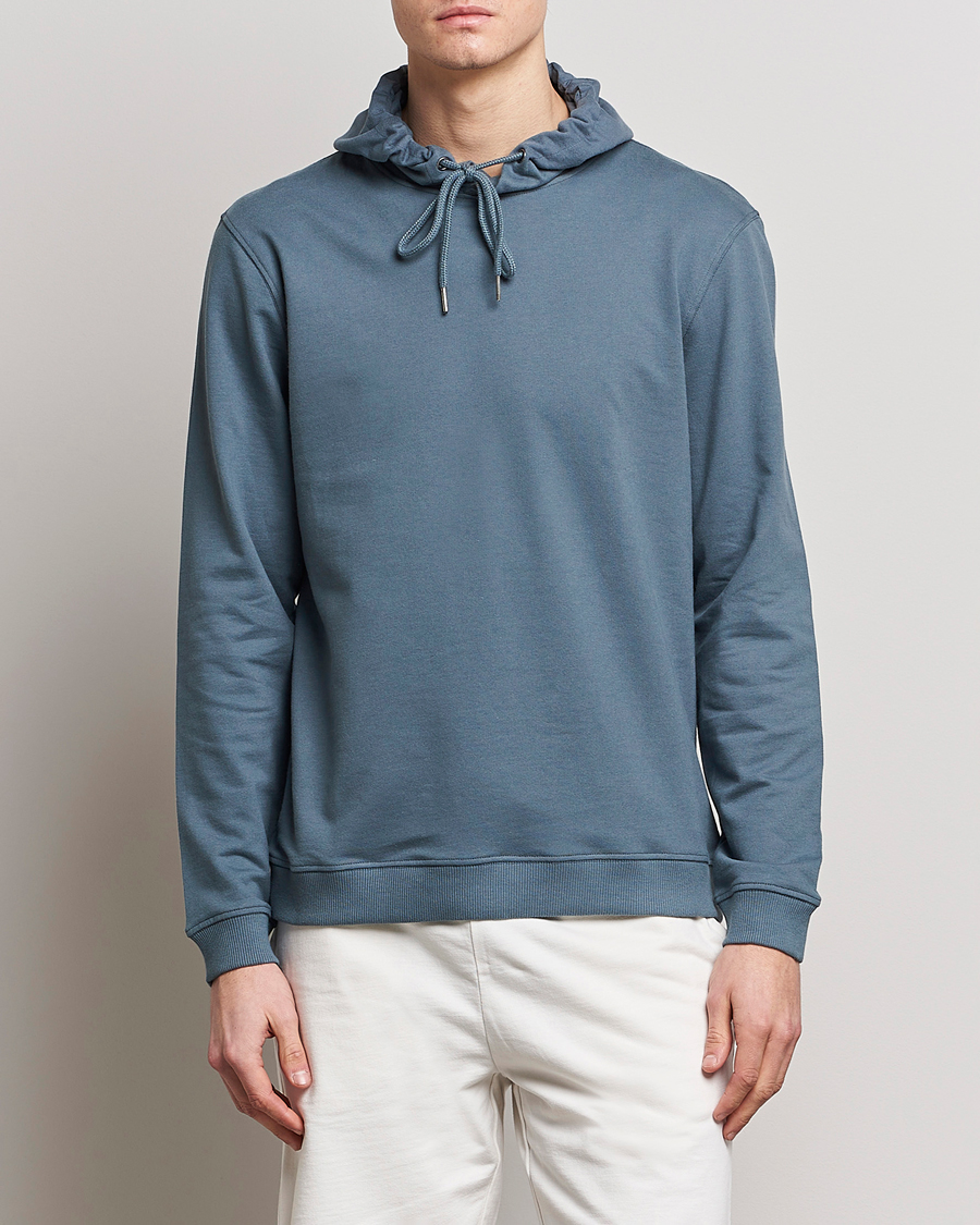 Uomini | Maglieria | Bread & Boxers | Loungwear Hoodie Smoky Blue
