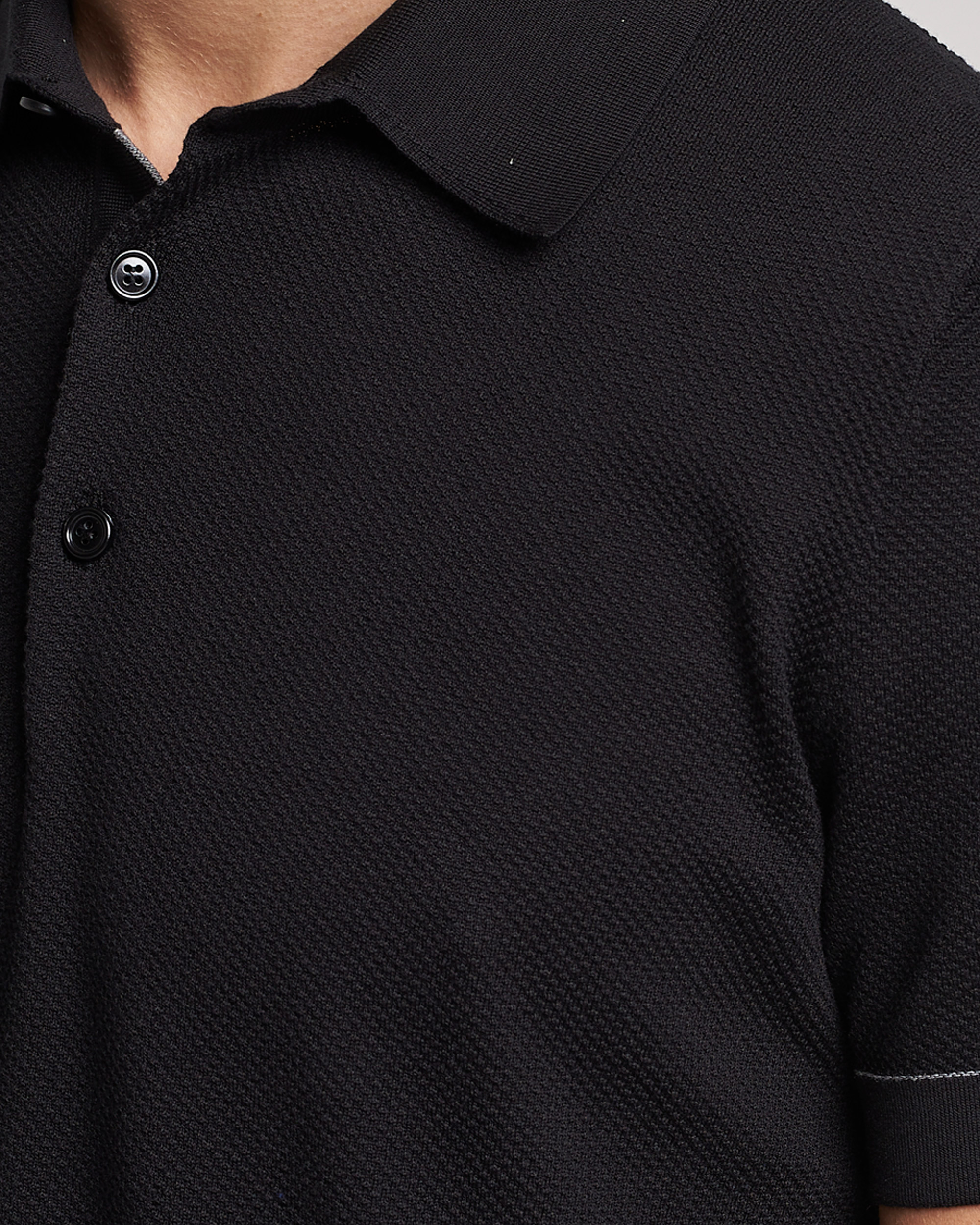 Uomini | Maglieria | Brioni | Sea Island Knit Polo Black