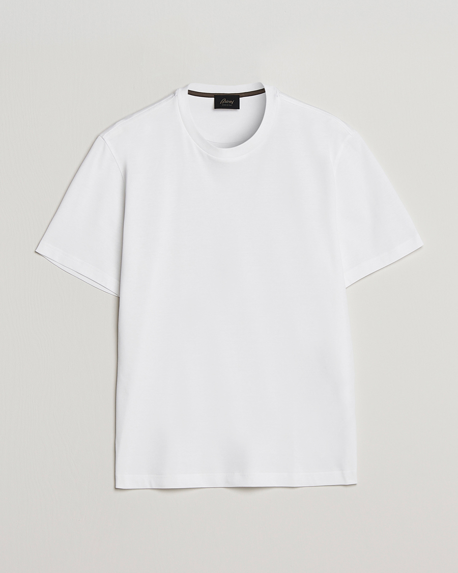 Uomini | T-shirt | Brioni | Short Sleeve Cotton T-Shirt White