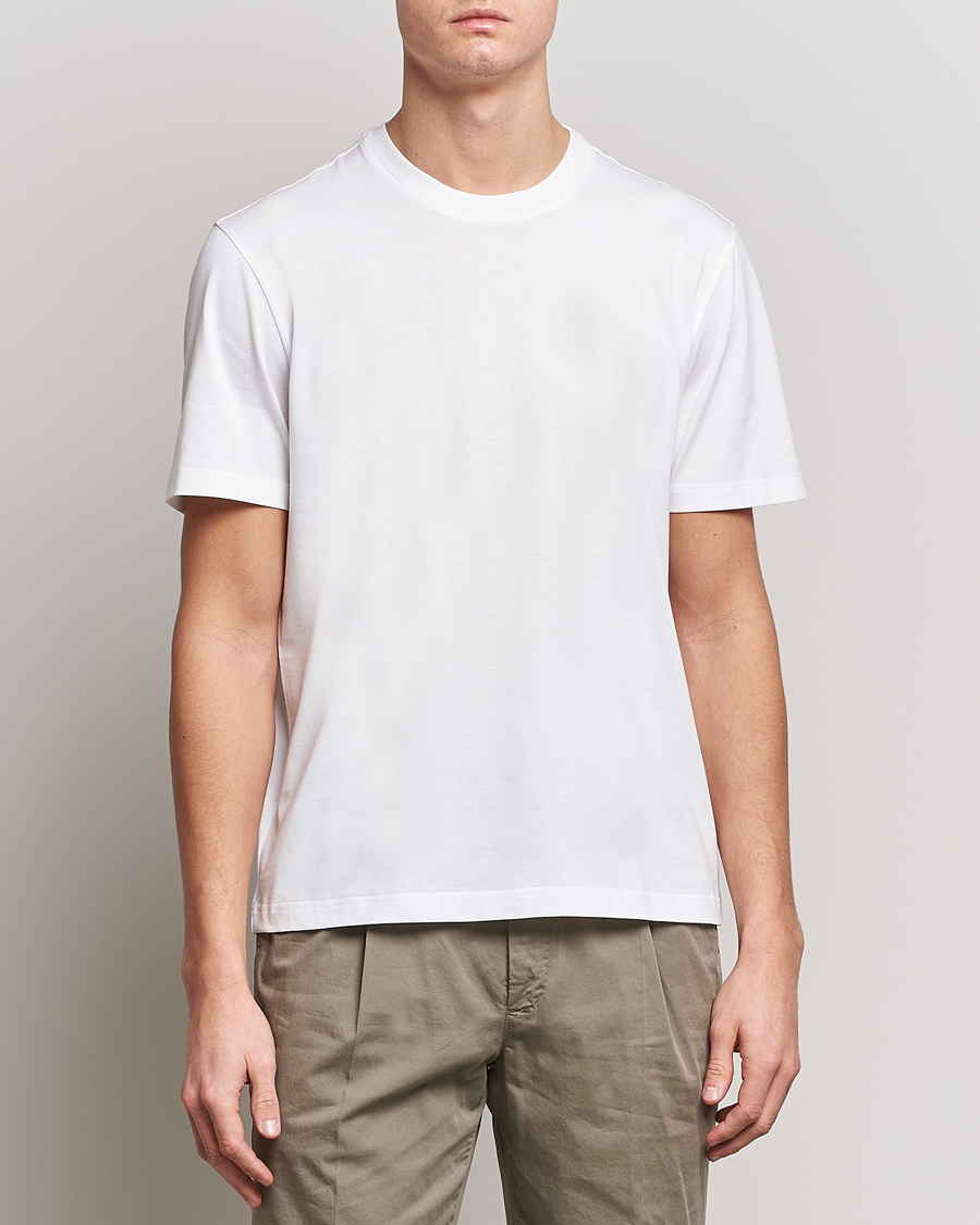 Uomini | T-shirt | Brioni | Short Sleeve Cotton T-Shirt White