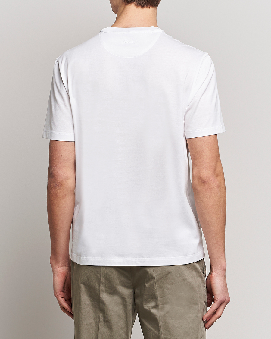 Uomini | T-shirt | Brioni | Short Sleeve Cotton T-Shirt White