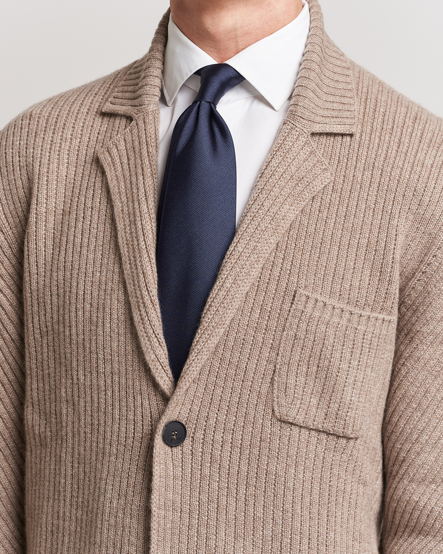 Uomini | Brioni Testimonial Jacquard Silk Tie Navy | Brioni | Testimonial Jacquard Silk Tie Navy