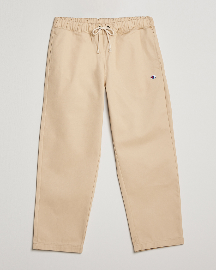 Uomini | Pantaloni | Champion | Straight Fit Twill Drawstring Pants Irish Cream