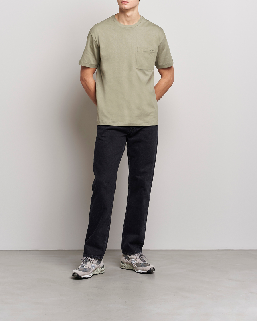 Uomini | T-shirt | A.P.C. | Short Sleeve Pocket T-Shirt Light Olive