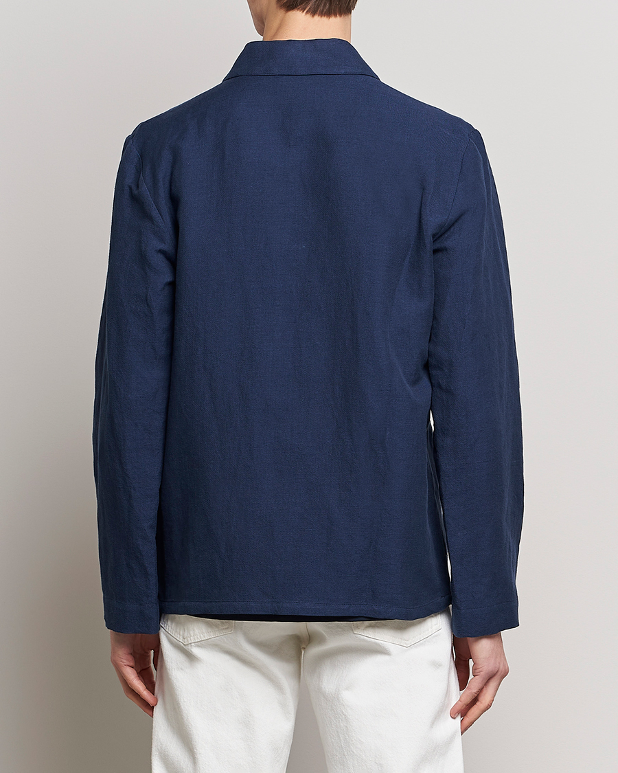 Uomini | Giacche | A.P.C. | Kerlouan Linen Chore Jacket Navy