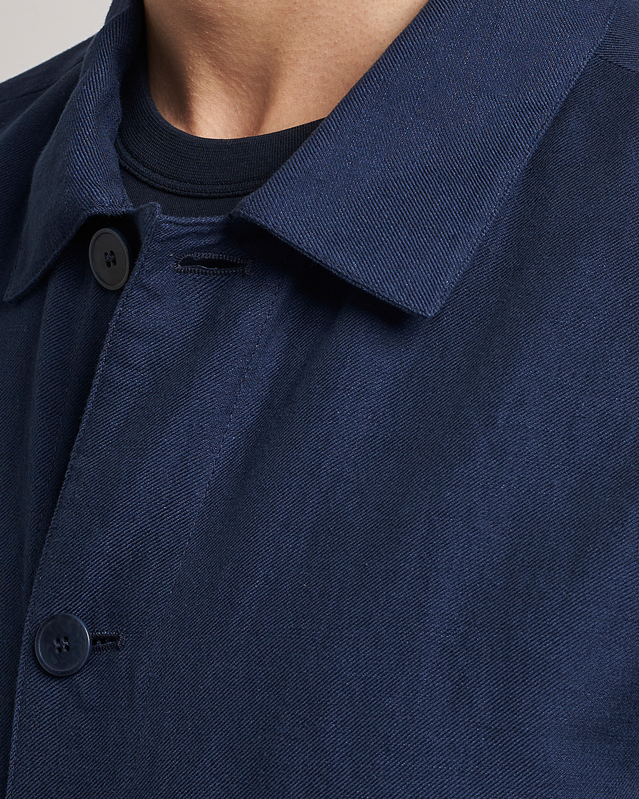 Uomini | Giacche | A.P.C. | Kerlouan Linen Chore Jacket Navy
