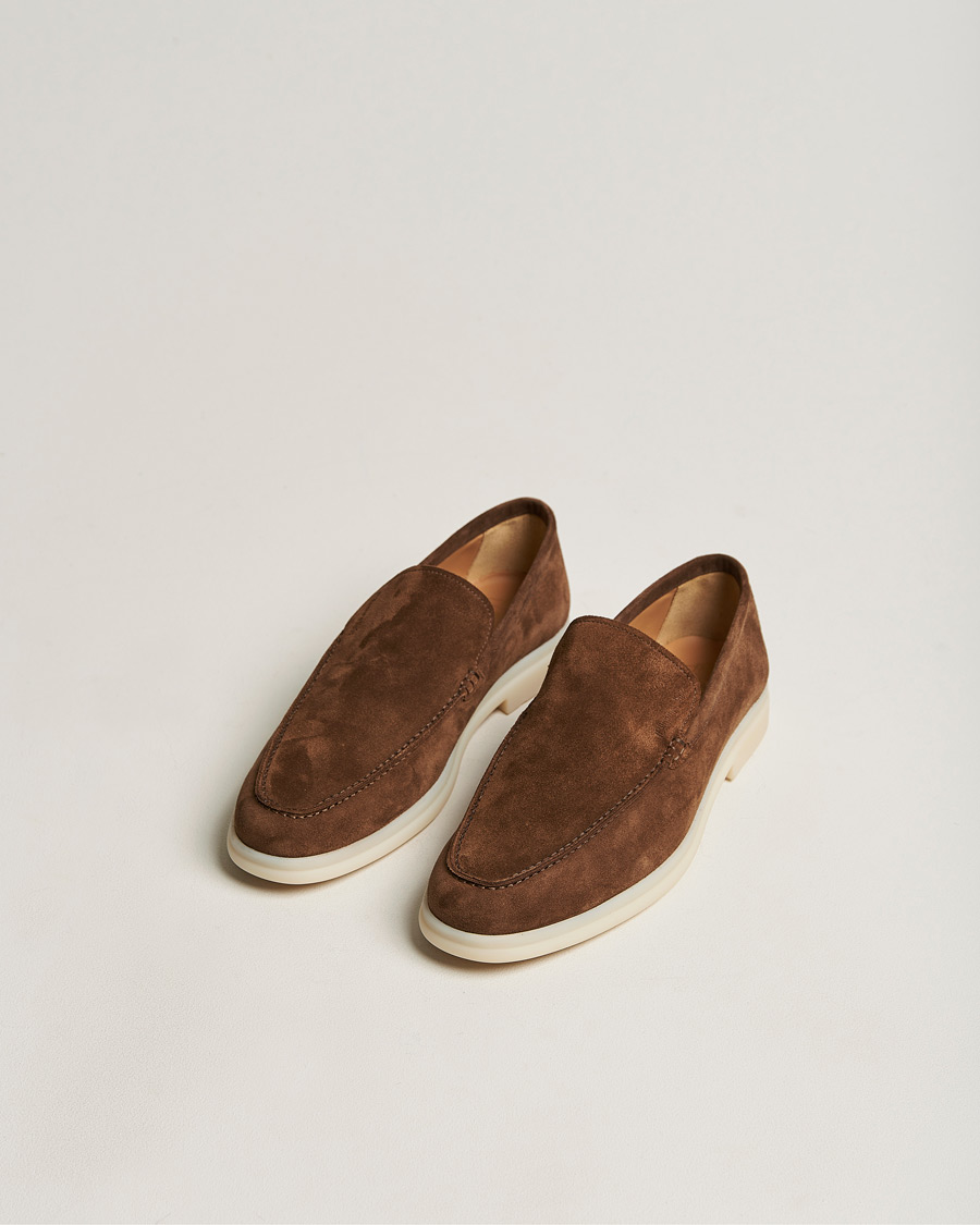 Uomini | Church's Greenfield Soft Suede Loafer Burnt Brown | Church's | Greenfield Soft Suede Loafer Burnt Brown