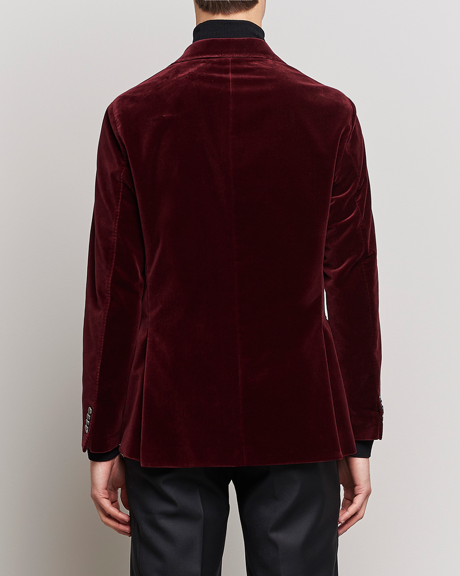 Uomini | Blazers | Oscar Jacobson | Fogerty Velvet Blazer Wine