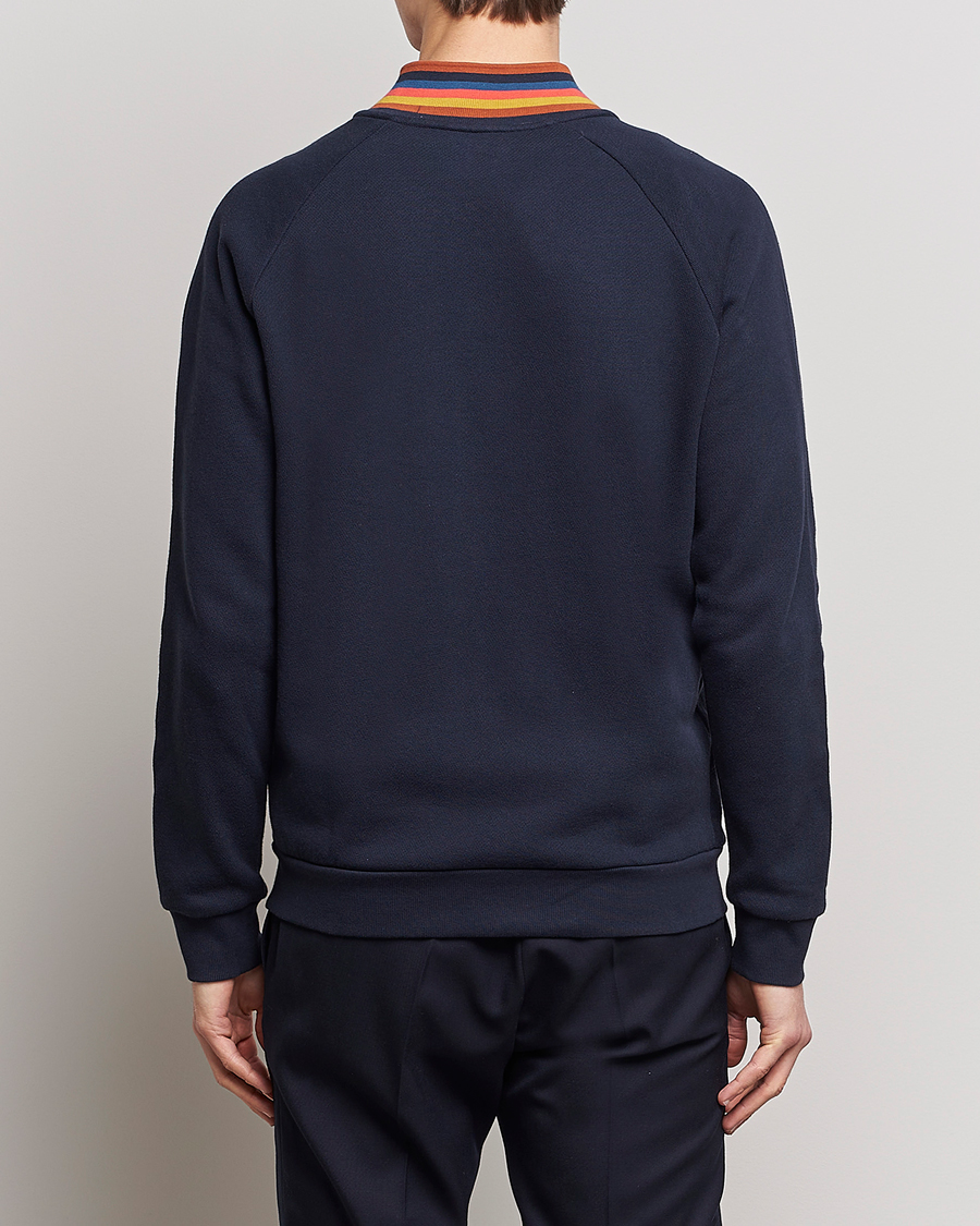 Uomini | Paul Smith Bright Stripe Sweat Full Zip Navy | Paul Smith | Bright Stripe Sweat Full Zip Navy