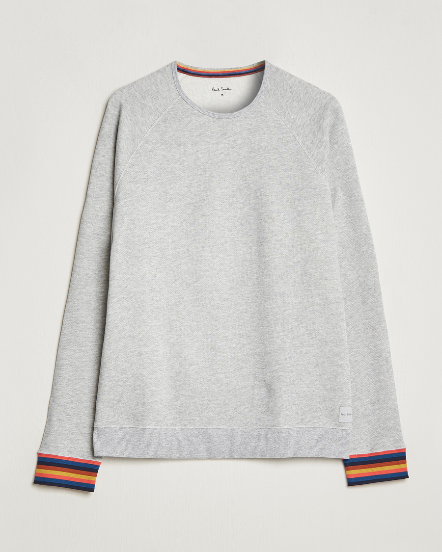 Uomini | Paul Smith Bright Stripe Sweatshirt Grey | Paul Smith | Bright Stripe Sweatshirt Grey