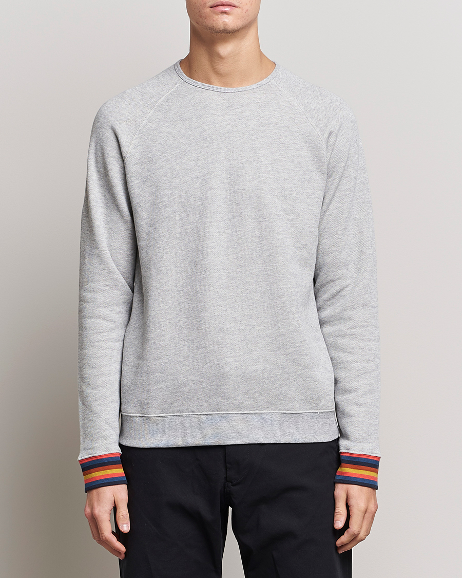 Uomini | Paul Smith Bright Stripe Sweatshirt Grey | Paul Smith | Bright Stripe Sweatshirt Grey