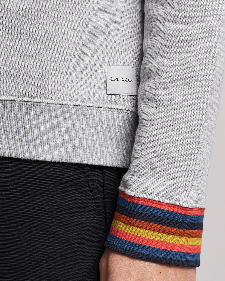 Uomini | Paul Smith Bright Stripe Sweatshirt Grey | Paul Smith | Bright Stripe Sweatshirt Grey