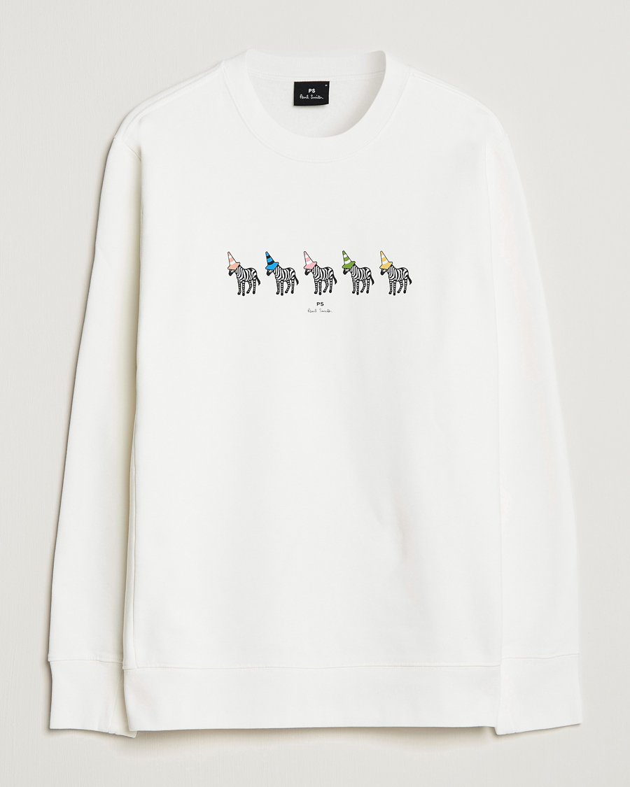 Uomini | Maglieria | PS Paul Smith | Zebra Organic Cotton Sweatshirt Ecru