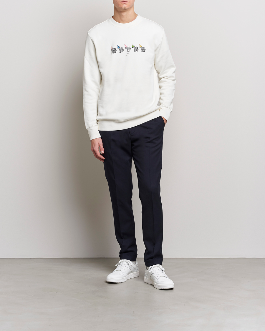 Uomini | Maglieria | PS Paul Smith | Zebra Organic Cotton Sweatshirt Ecru