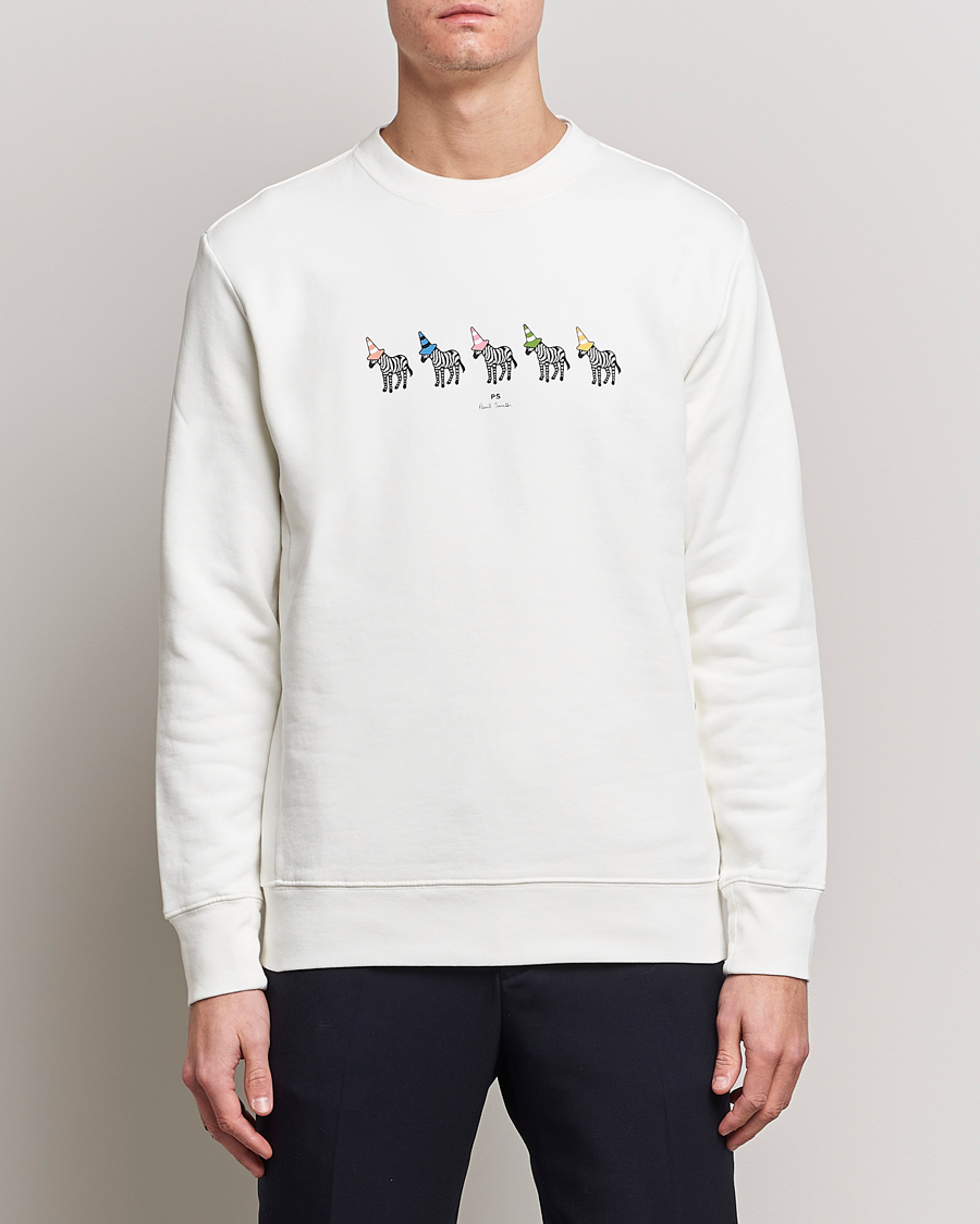 Uomini | Maglieria | PS Paul Smith | Zebra Organic Cotton Sweatshirt Ecru