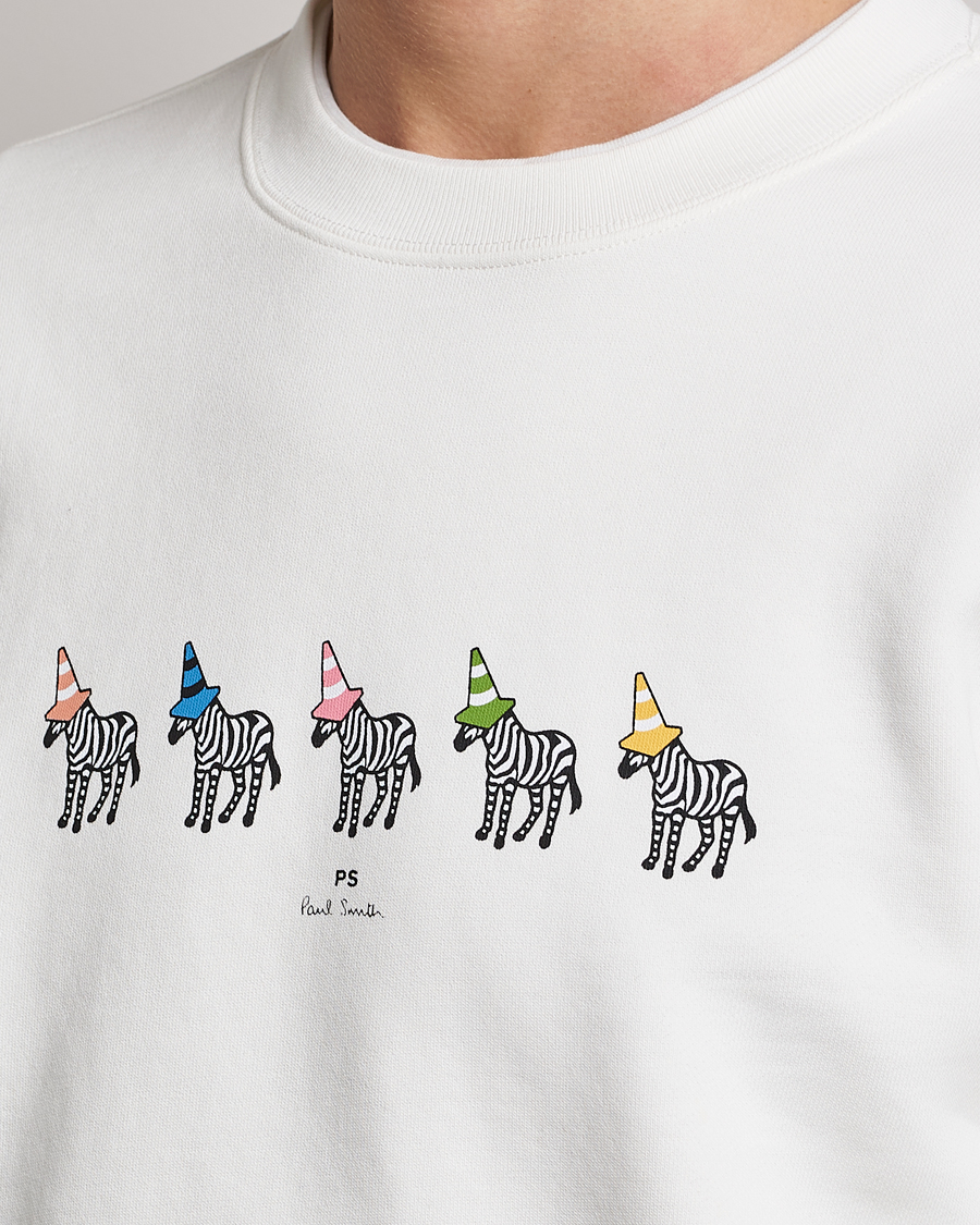 Uomini | Maglieria | PS Paul Smith | Zebra Organic Cotton Sweatshirt Ecru