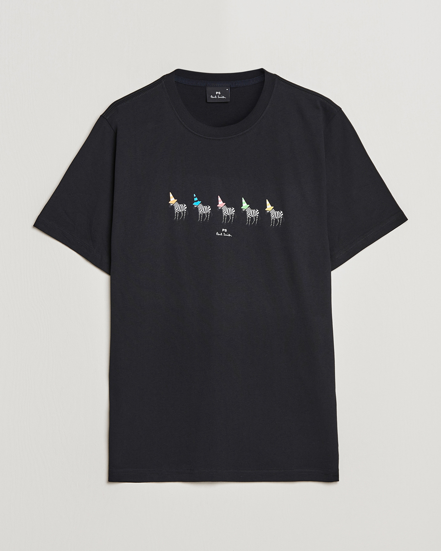 Uomini | T-shirt | PS Paul Smith | Zebra Cones Regular Organic Cotton T-shirt Black