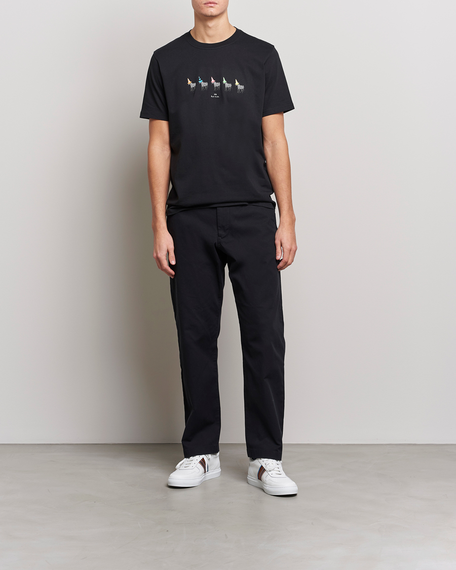 Uomini | T-shirt | PS Paul Smith | Zebra Cones Regular Organic Cotton T-shirt Black