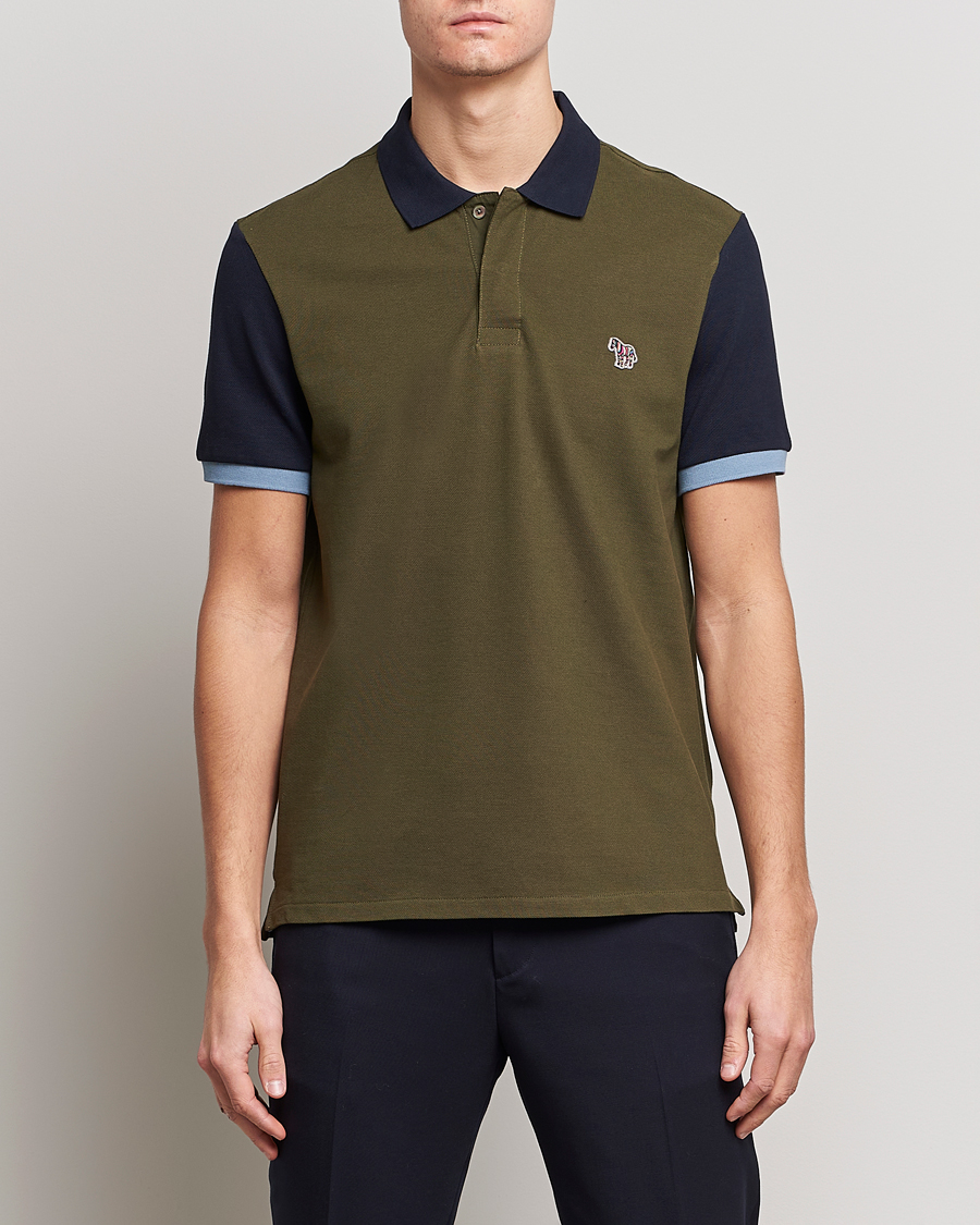 Uomini | Polo | PS Paul Smith | Organic Cotton Pique Green/Navy