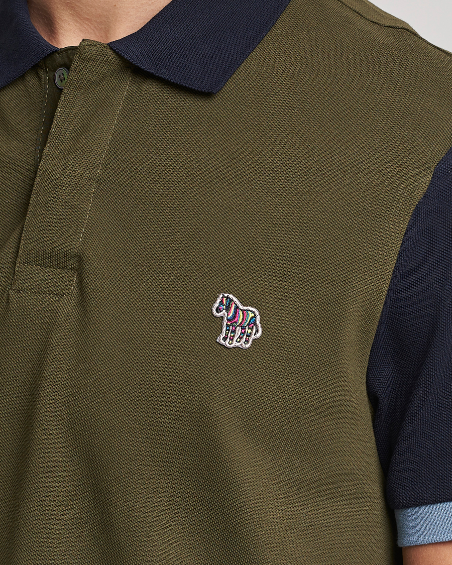 Uomini | Polo | PS Paul Smith | Organic Cotton Pique Green/Navy