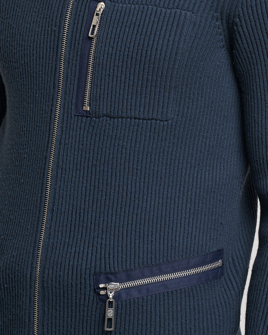 Uomini | Maglieria | Giorgio Armani | Cardigan Zip Jacket Navy