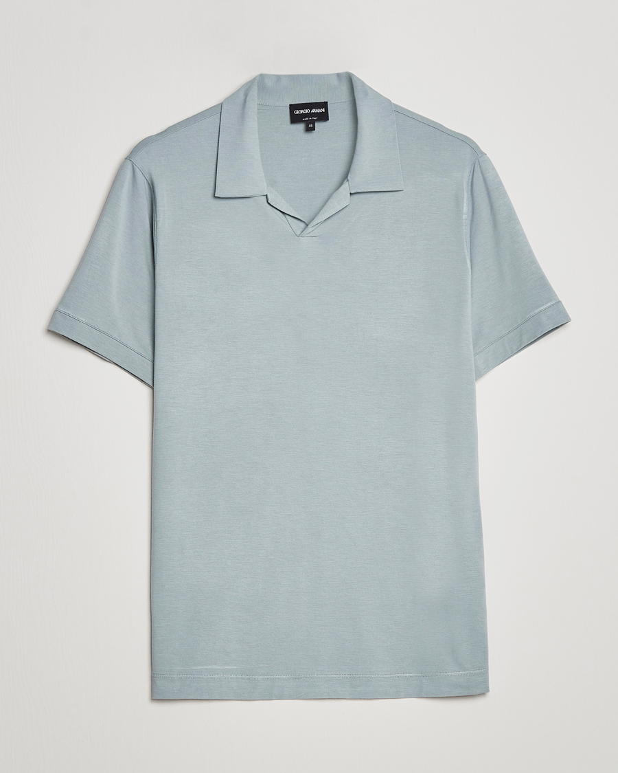 Uomini | Polo | Giorgio Armani | Short Sleeve Stretch Polo Light Grey