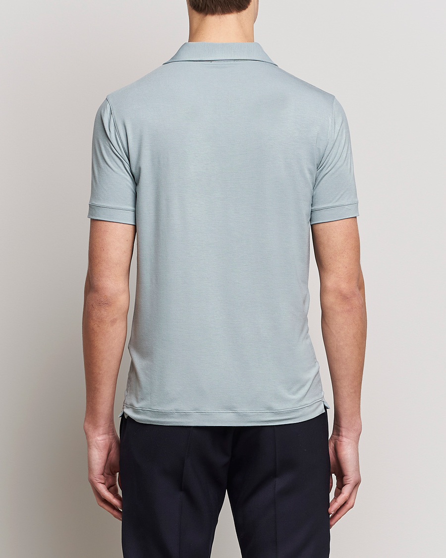 Uomini | Polo | Giorgio Armani | Short Sleeve Stretch Polo Light Grey