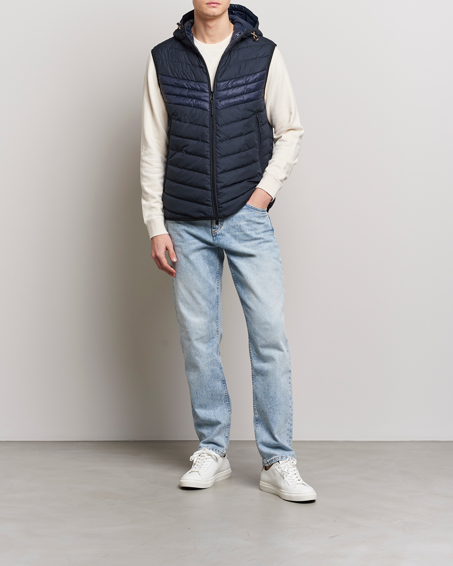 Uomini | Gilet | BOSS BLACK | Coviltra Down Hooded Vest Dark Blue