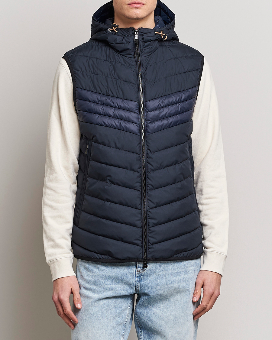 Uomini | Gilet | BOSS BLACK | Coviltra Down Hooded Vest Dark Blue