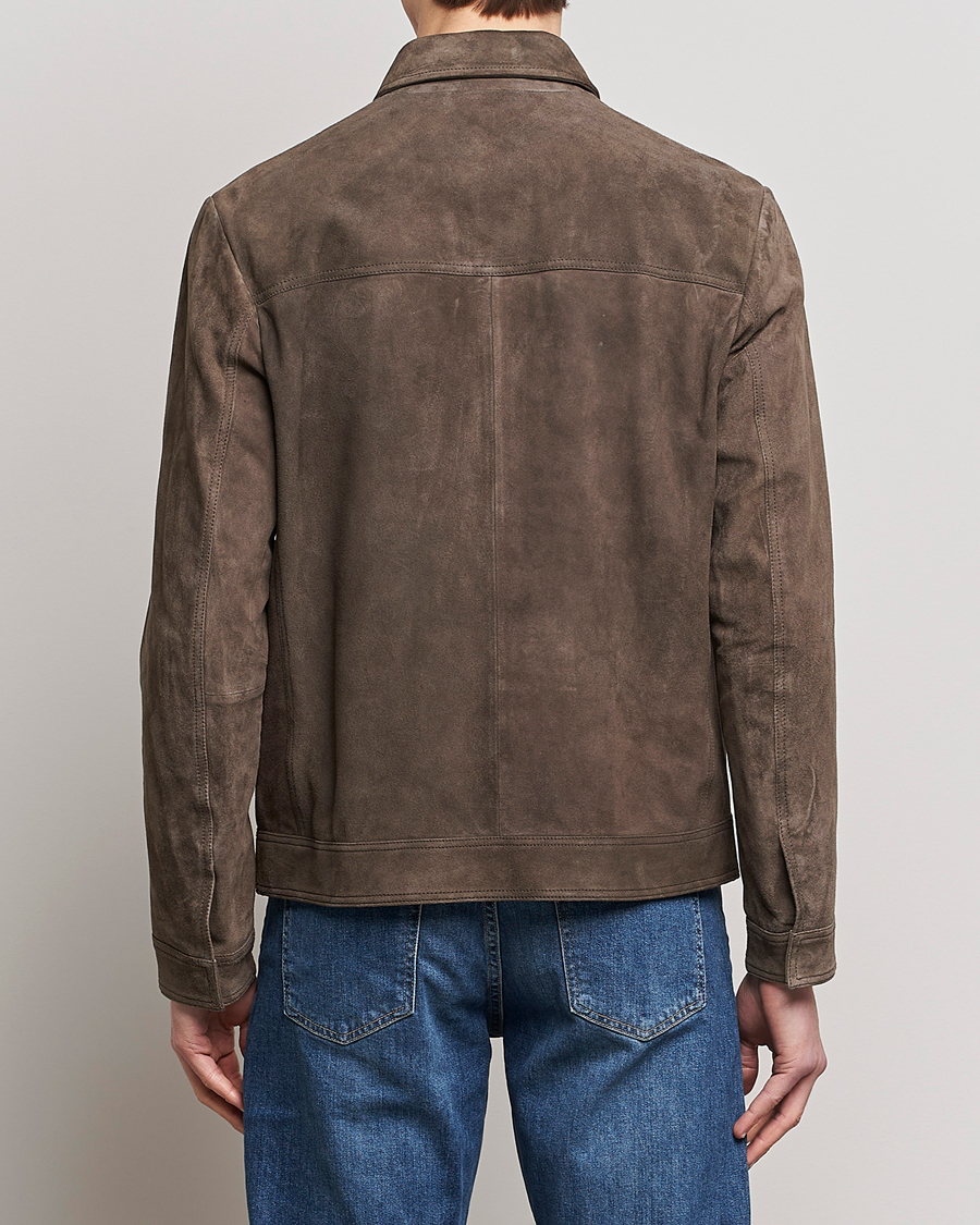 Uomini | Giacche | BOSS BLACK | Mucker Suede Jacket Dark Grey